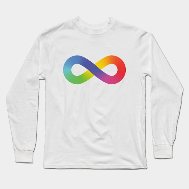 Autism Infinity Long Sleeve T-Shirt by Purple Bloom Studio